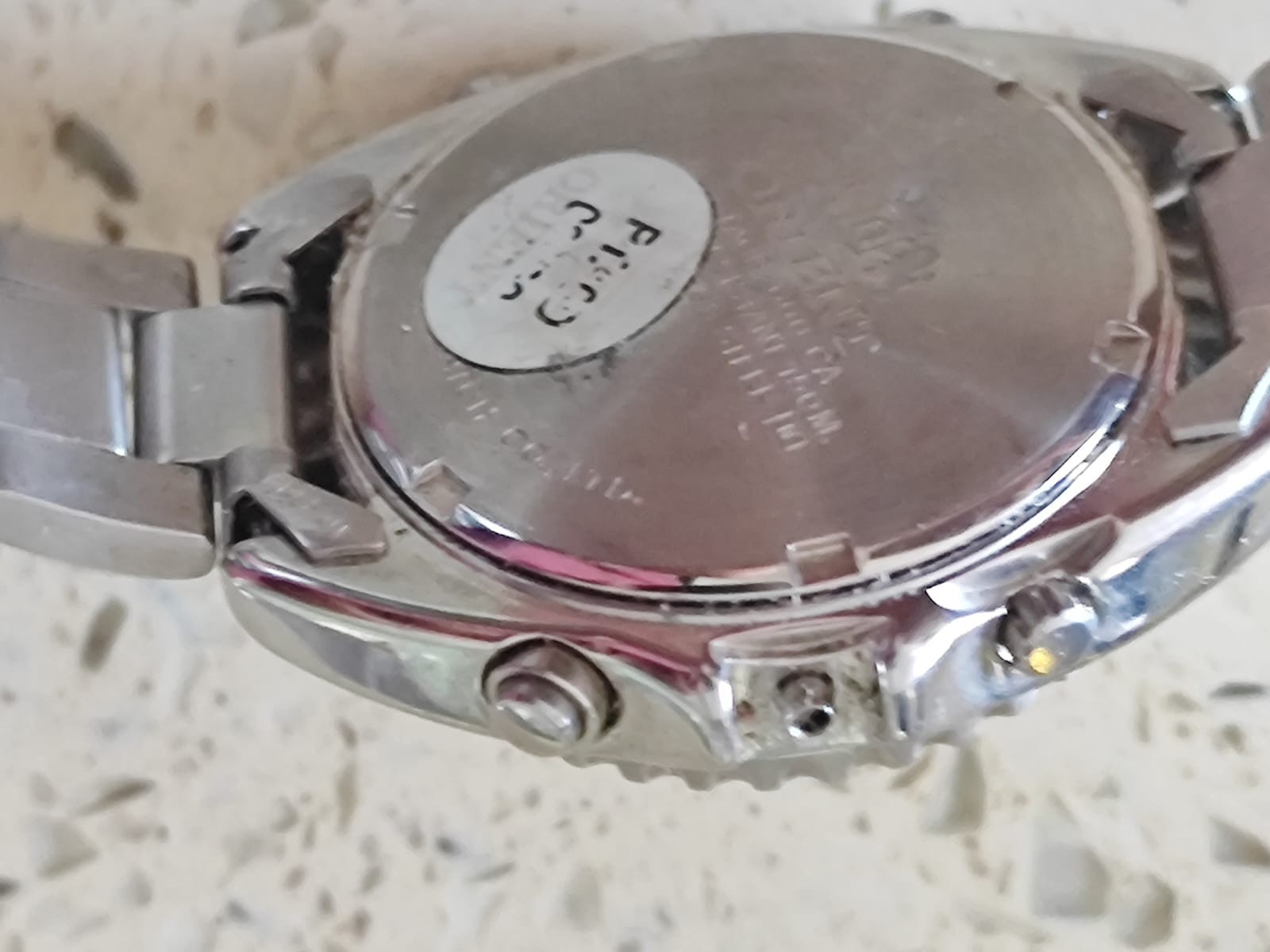 Orient TD0D-000 Chronograph 150m Diver Parts CASE & bracelet & Yellow Dial NOS