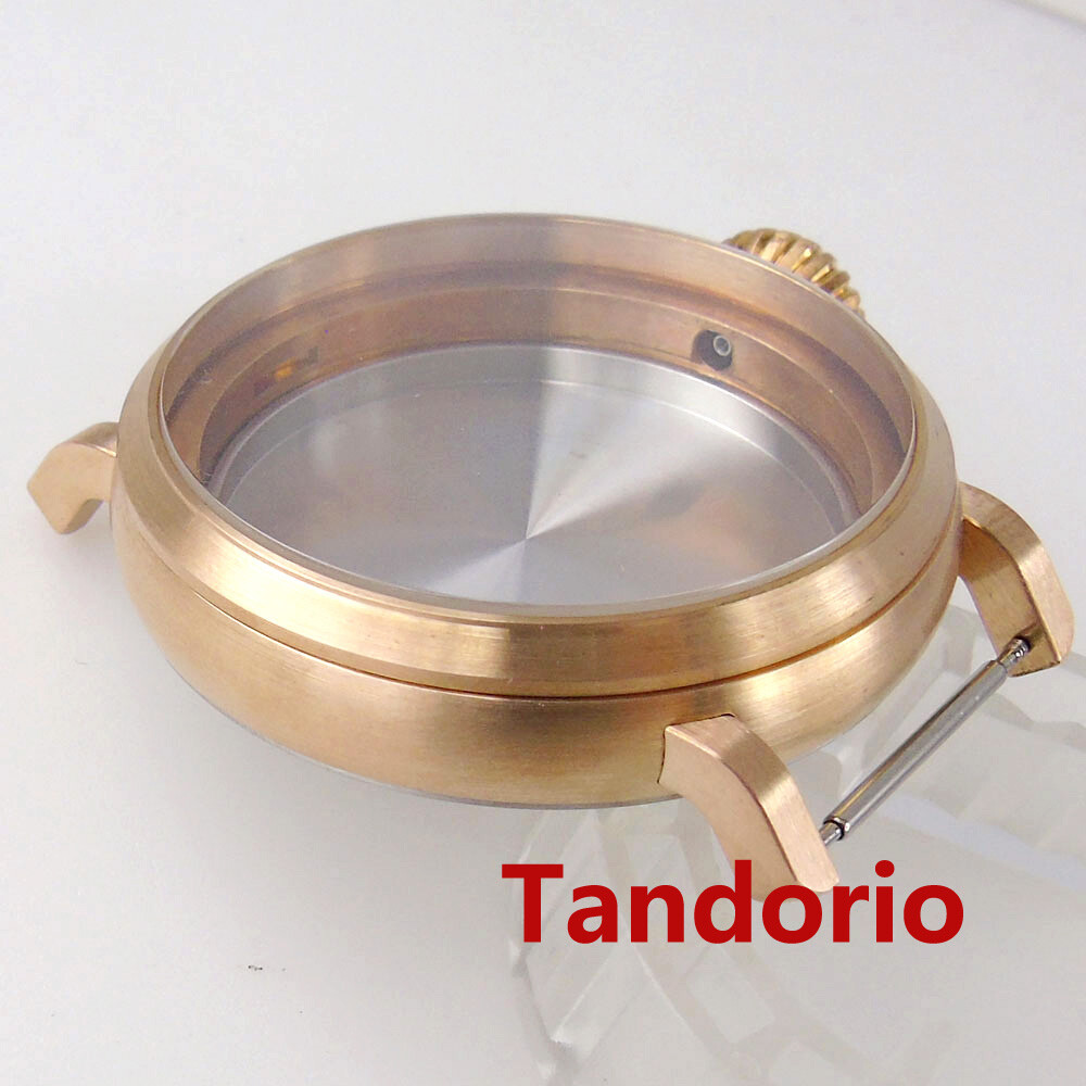 46mm Solid Cusn8 Bronze/Stainless Steel Watch Case fit NH34 NH35 ETA 2824 PT5000