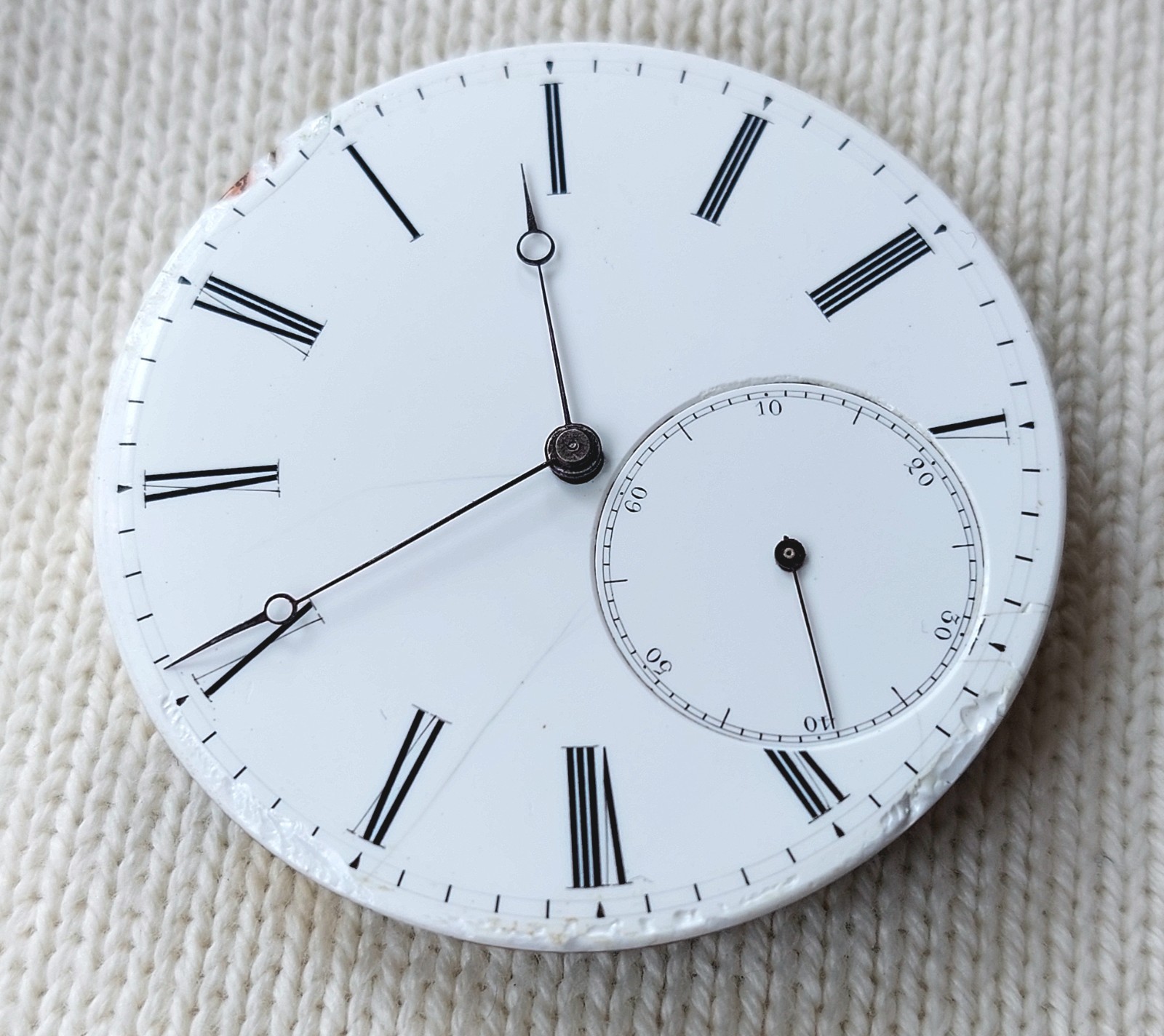 Pocket chronometer movement key winding 1890