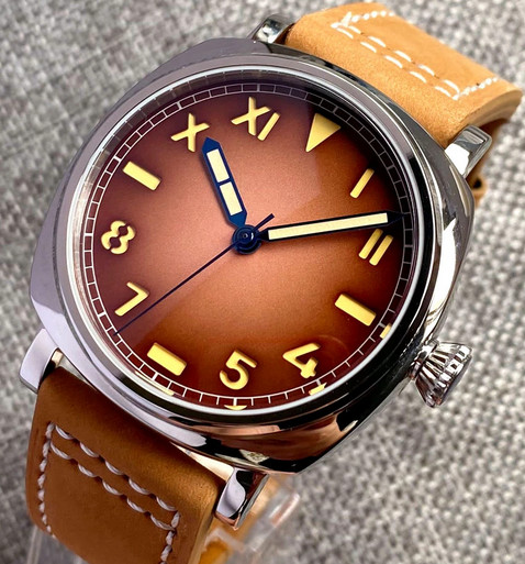 35MM California black cofee sandwich Watch Dial fit miyota 8215 NH35 NH36 2824