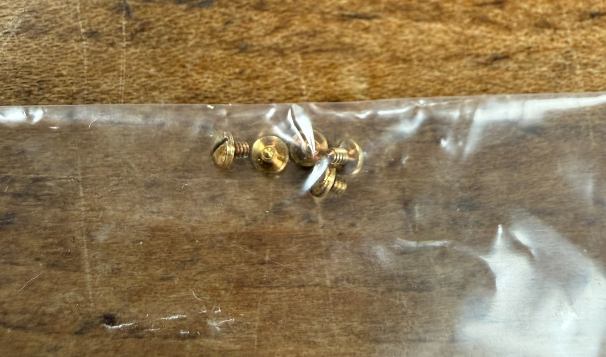 Genuine Pristine 18k Yellow Gold Bezel Screws (5) for Ebel Wave Watch 2.2 x 2.5