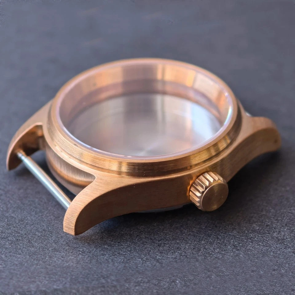 20ATM Titanium/Stainless steel/Bronze 36mm Pilot Sapphire Watch Case For ST1701