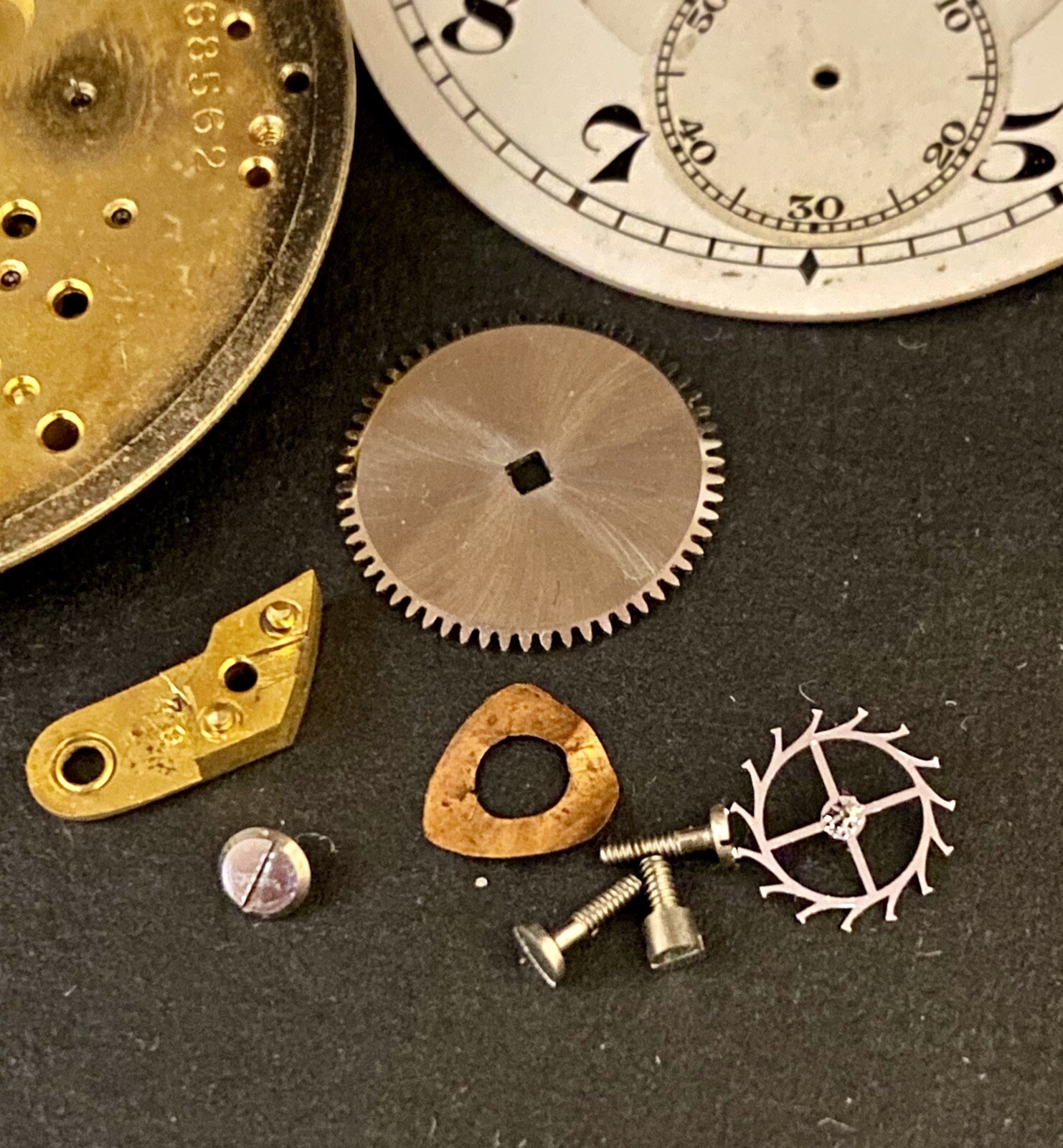 Vintage Union Pocket Watch Movement 43mm