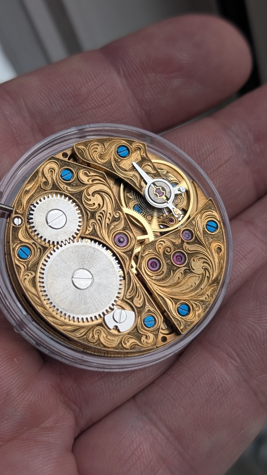 New ST3600 Mechanical Watch Movement – Hand-Engraved, Gold-Plated (6497)