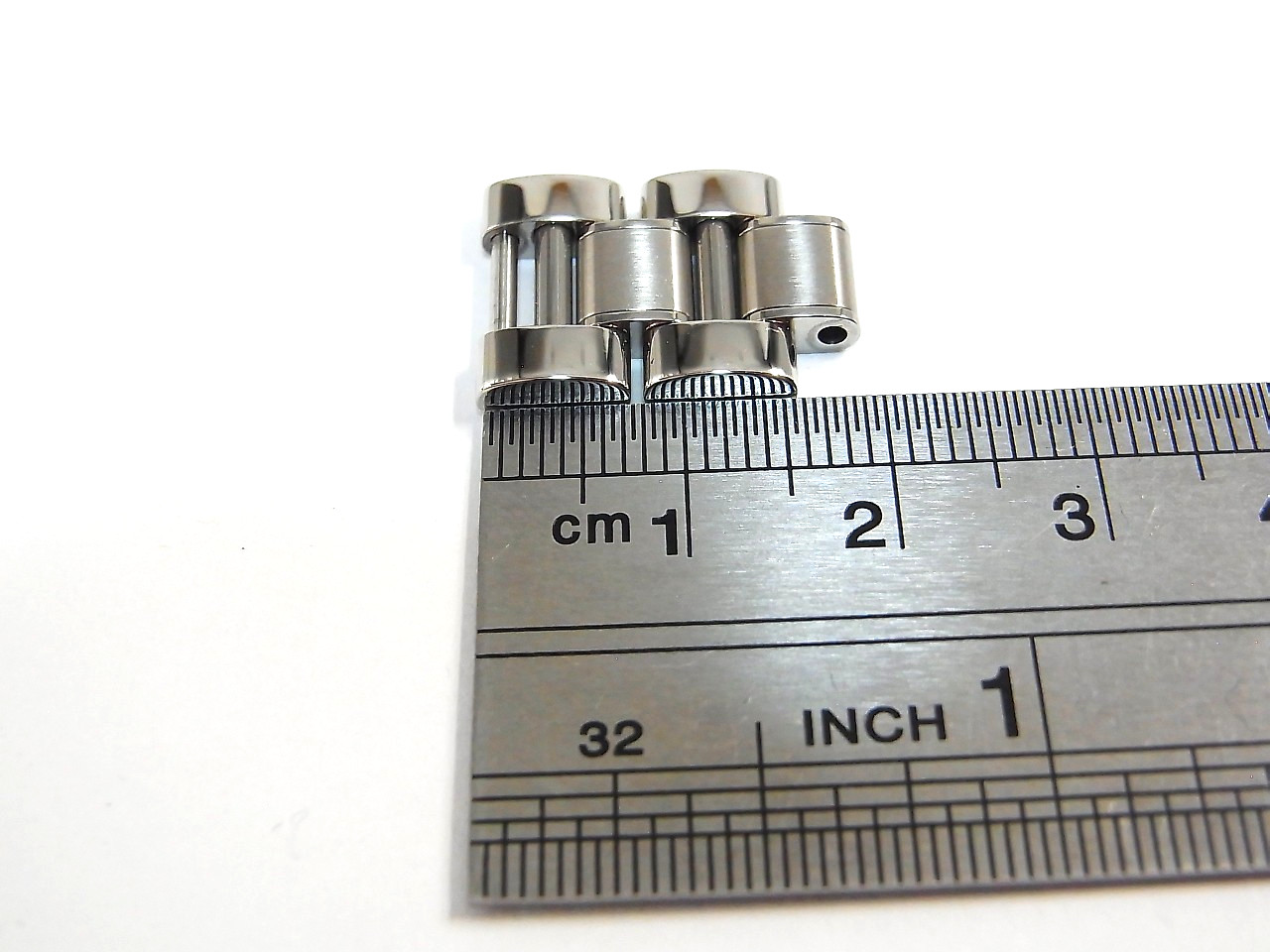 Cartier Must 21 Watch 14mm Genuine SS Link Band Bracelet Parts 2pcs set Mint