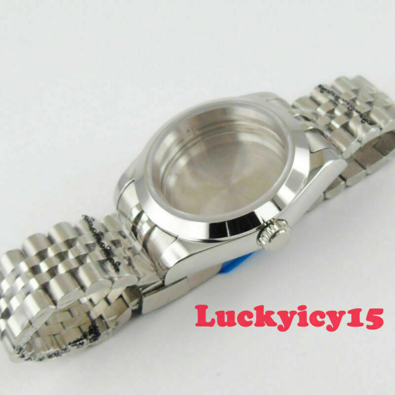 36mm watch case fit for NH35A NH36 movement sapphire glass Jubilee bracelet