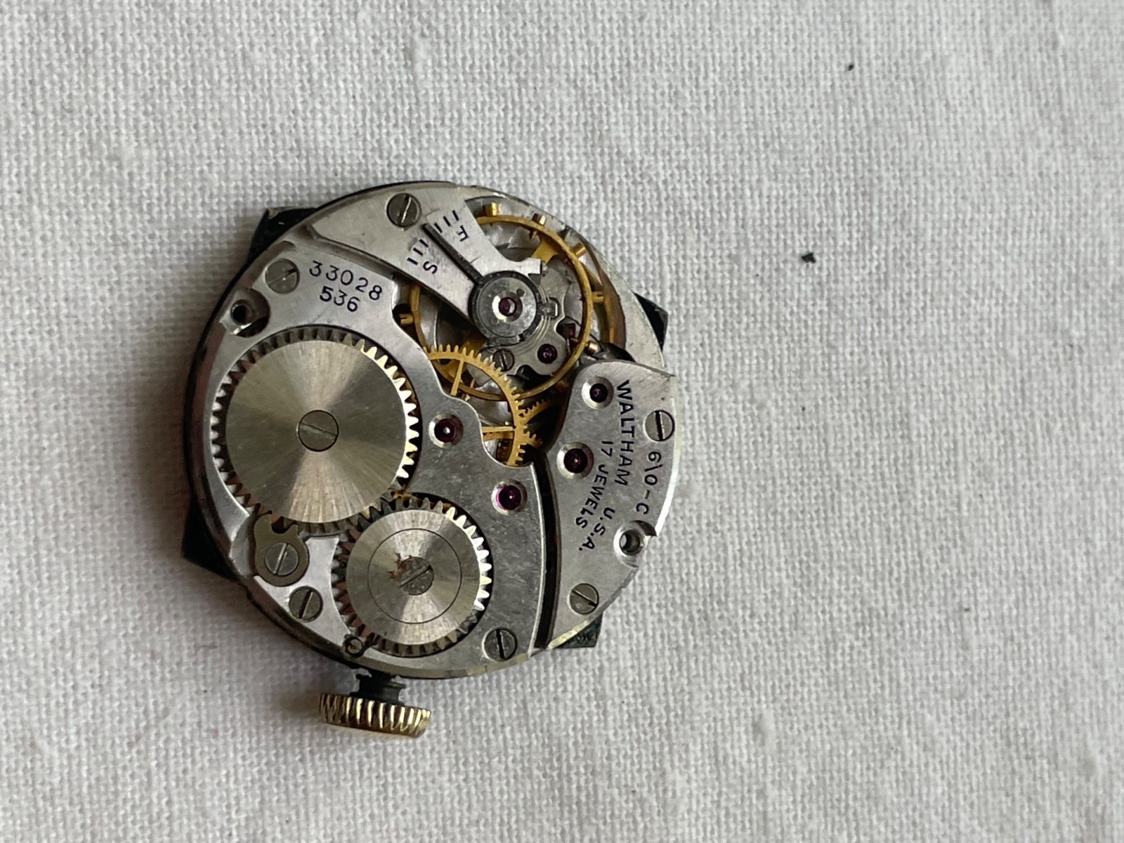 Waltham Premier – movement for mens watch AS IS good balance!, lot 1806
