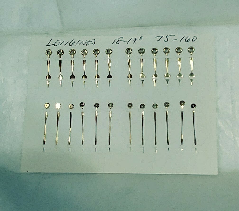 One Pair of Longines Watch Hands Gilt 18L 19L Lignes. Price is for ONE PAIR