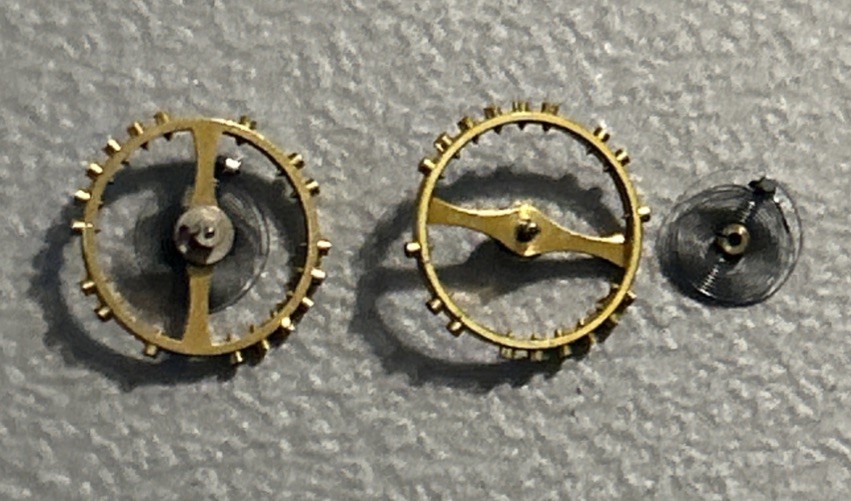 Vintage Bulova 6BK Gold Tone Watch Balance Parts Lot Of 2