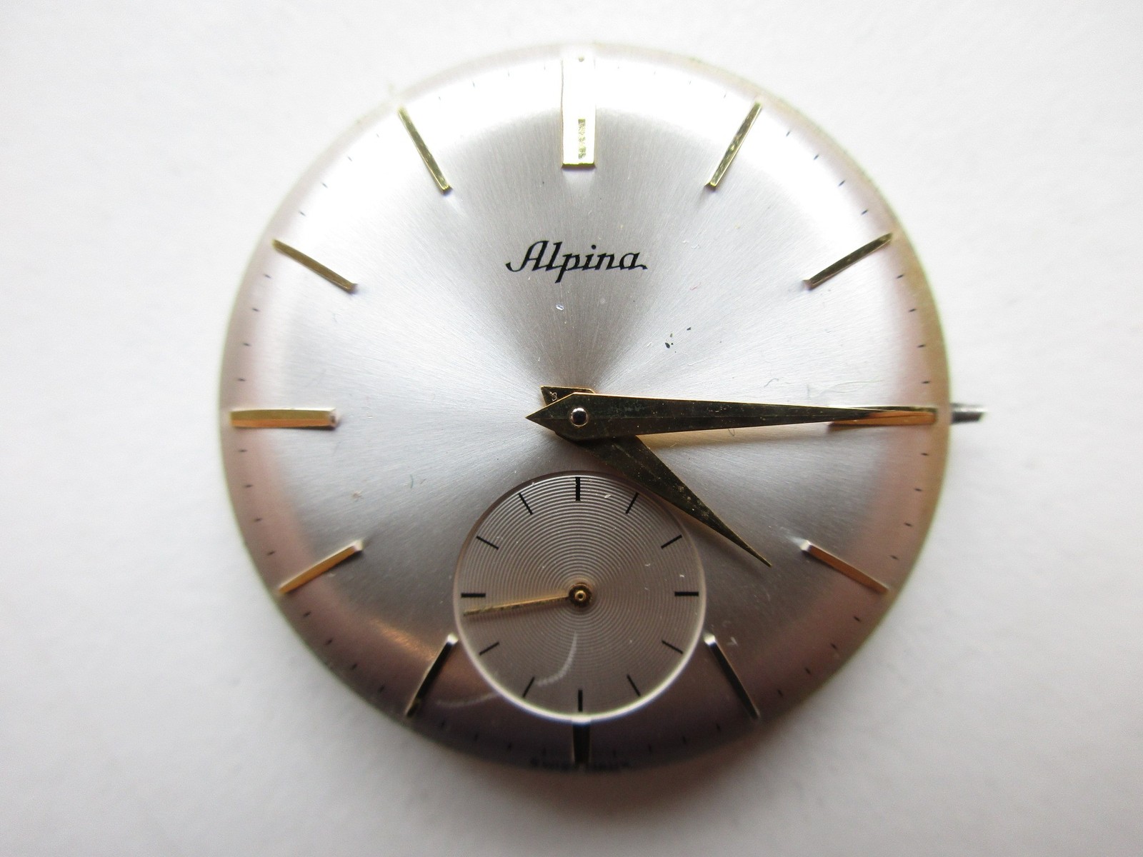 Alpina cal. 592R Swiss vintage watch movement & dial – running