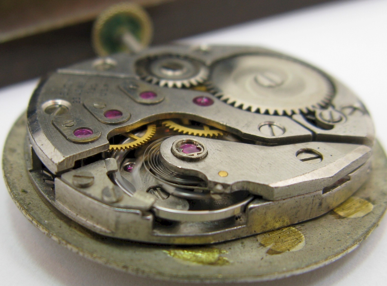 Elgin 730 23 jewels 6 adj. watch movement & dial for parts …