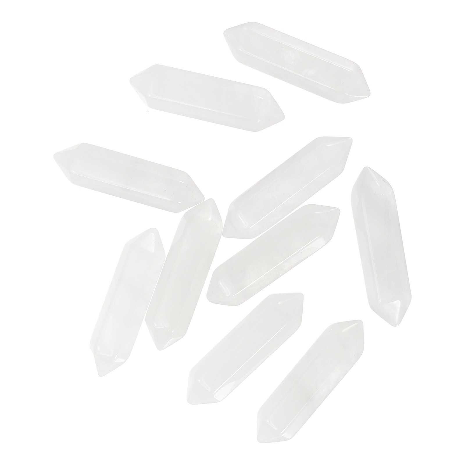10 Pack Clear White Quartz Crystals Polished Crystals Bulk
