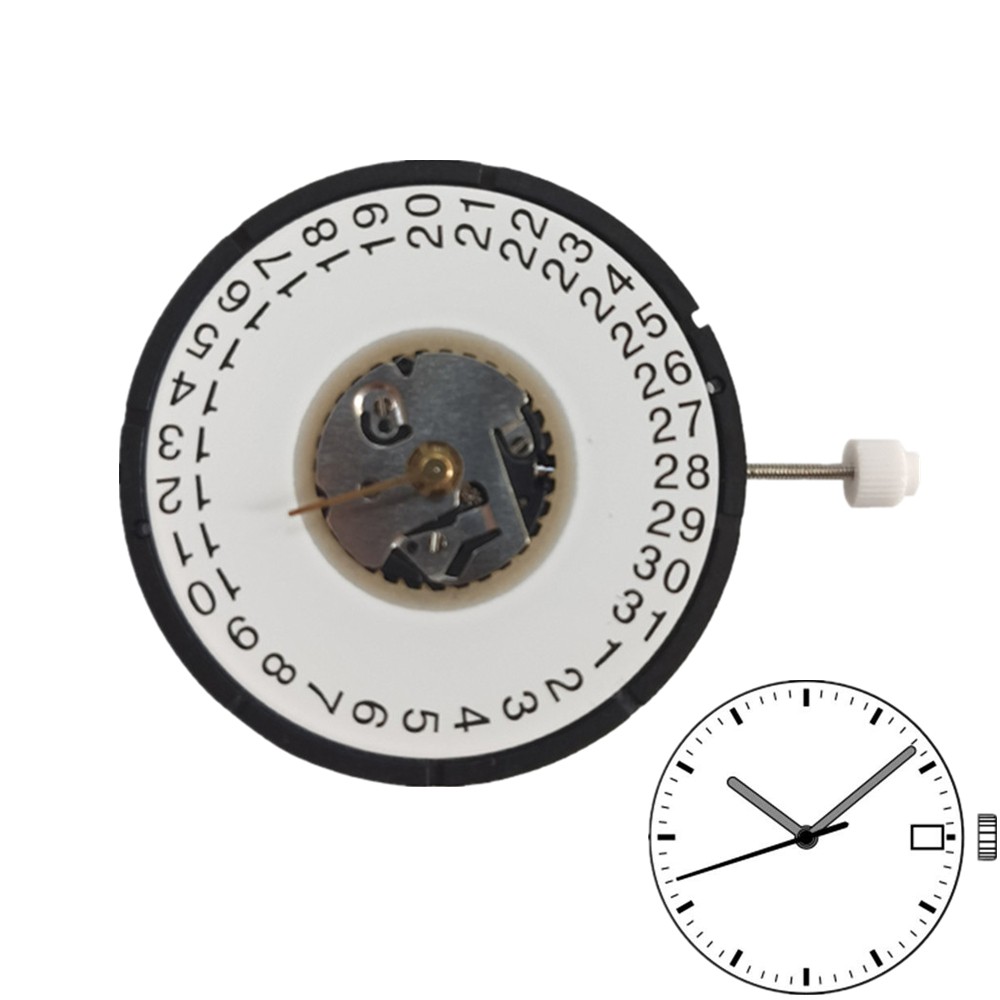 3mm Thickness Quartz Watch Movement Date At 3 Repair Parts For ISA 2334/1035 c