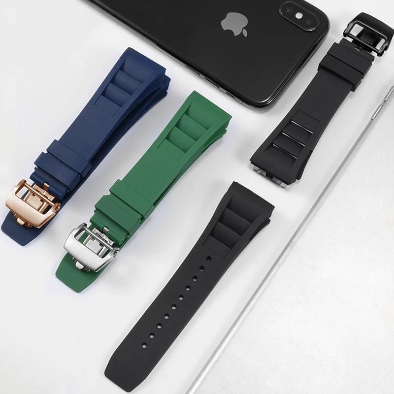 Rubber Watchband for Richard Mille Strap for Rm011 Mille Bracelet Watch Band