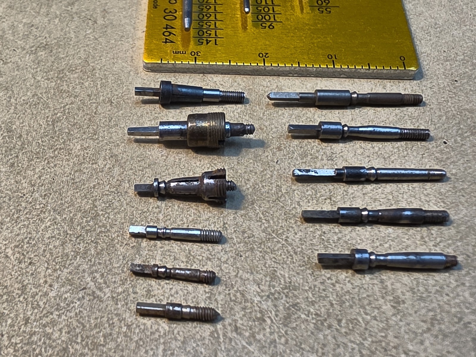 Lot Of 8 Mixed American Pocket Watch Stems And 3 Stems W/Sleeves-12s Squares