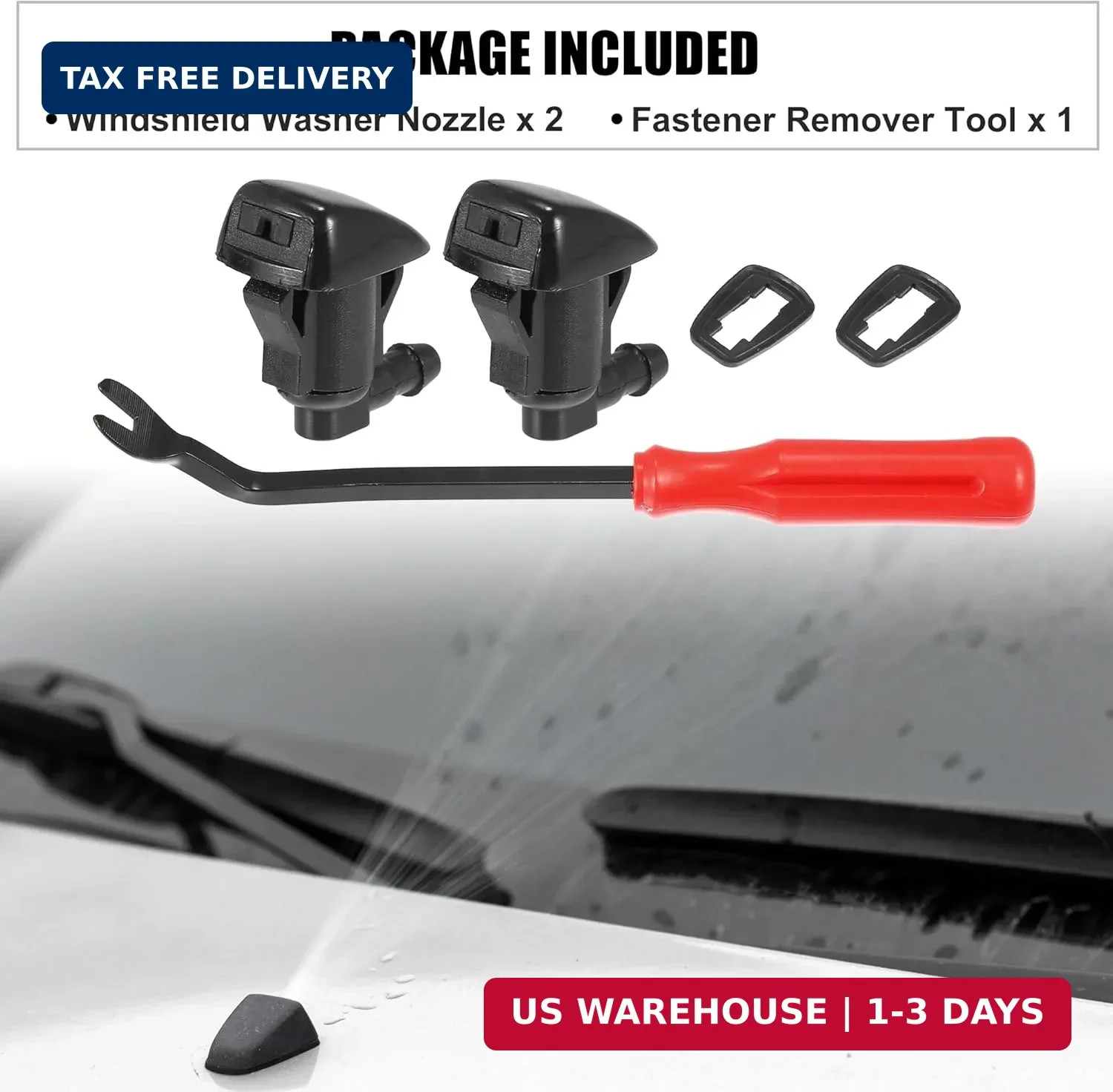 X AUTOHAUX 5pcs Front Windshield Wiper Washer Nozzle Spray Jet Kit 15247800 for