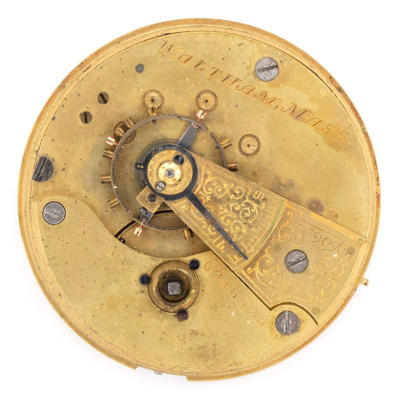 Waltham Grade Home Watch Co. 14-Size Key Wind Antique Pocket Watch Movement