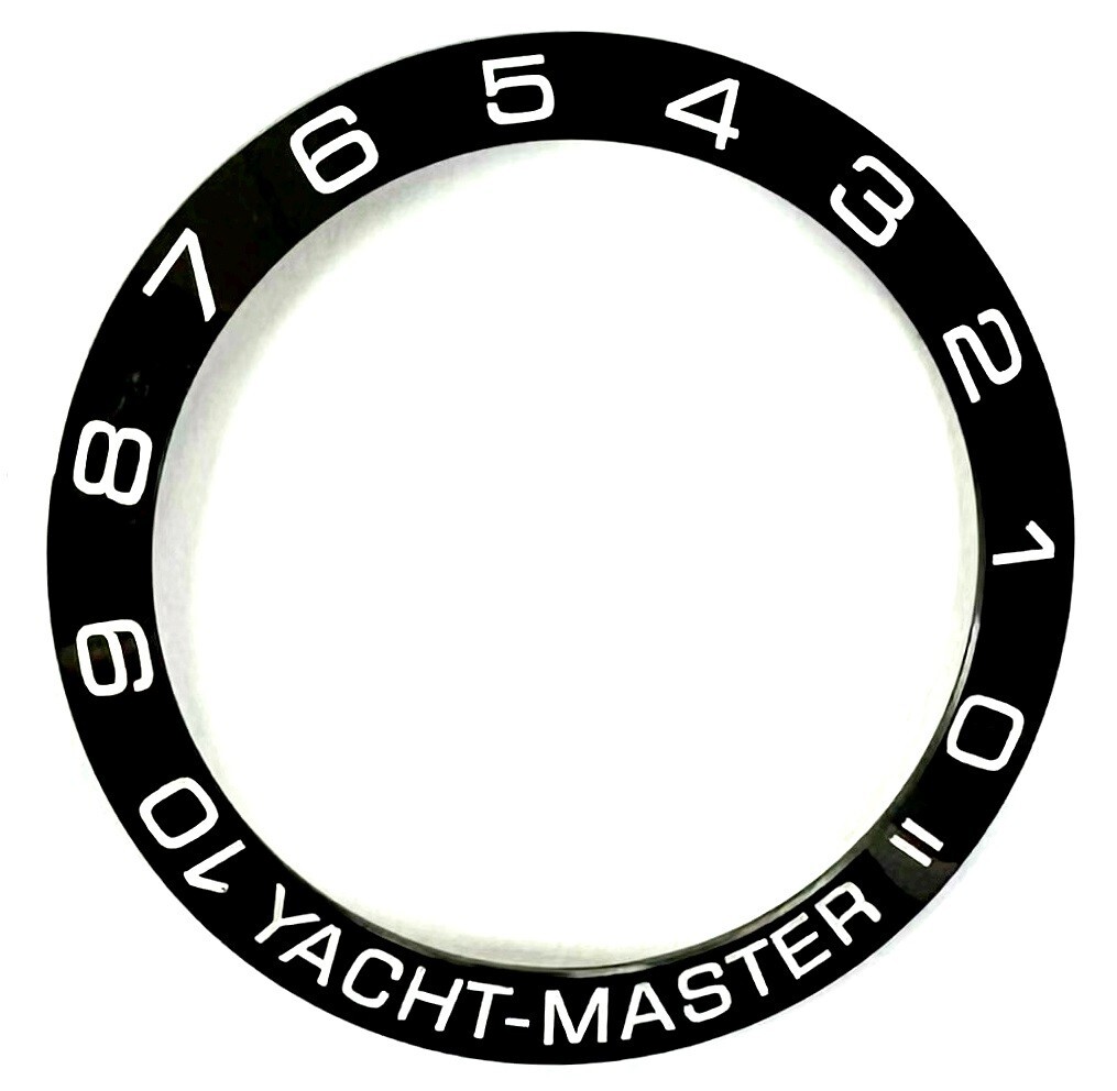 Bezel Inserter Ceramic Rolex YACHT-MASTER Dark Brown and Beige . (41MMx32.7MM)