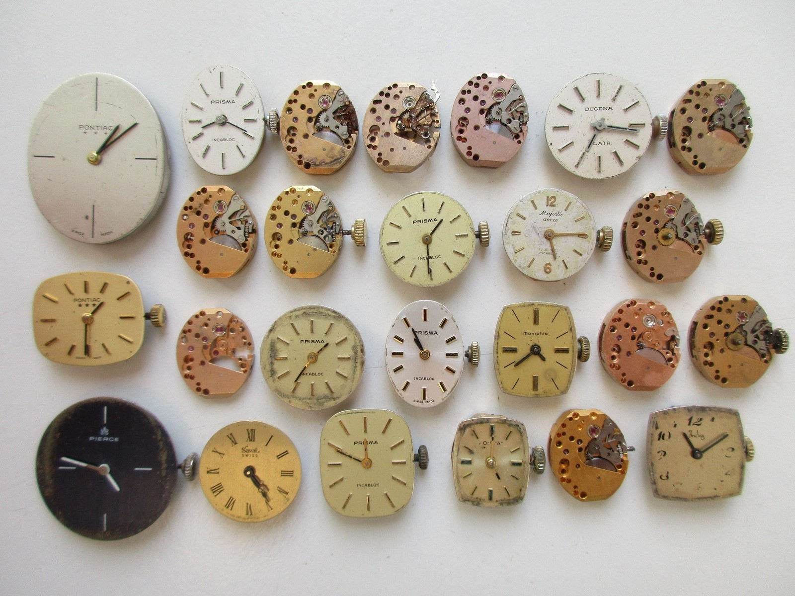 AS A. Schild cal. 1977-2 Swiss *brass & gold color* watch movements – for parts