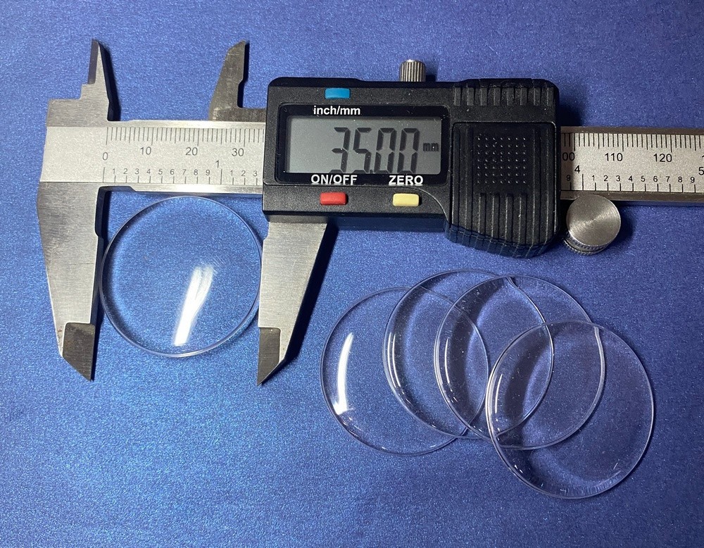 🕒5x Acrylic Watch Crystal | d-35 mm h 3mm Flat Top | USSR Vintage Plexiglass