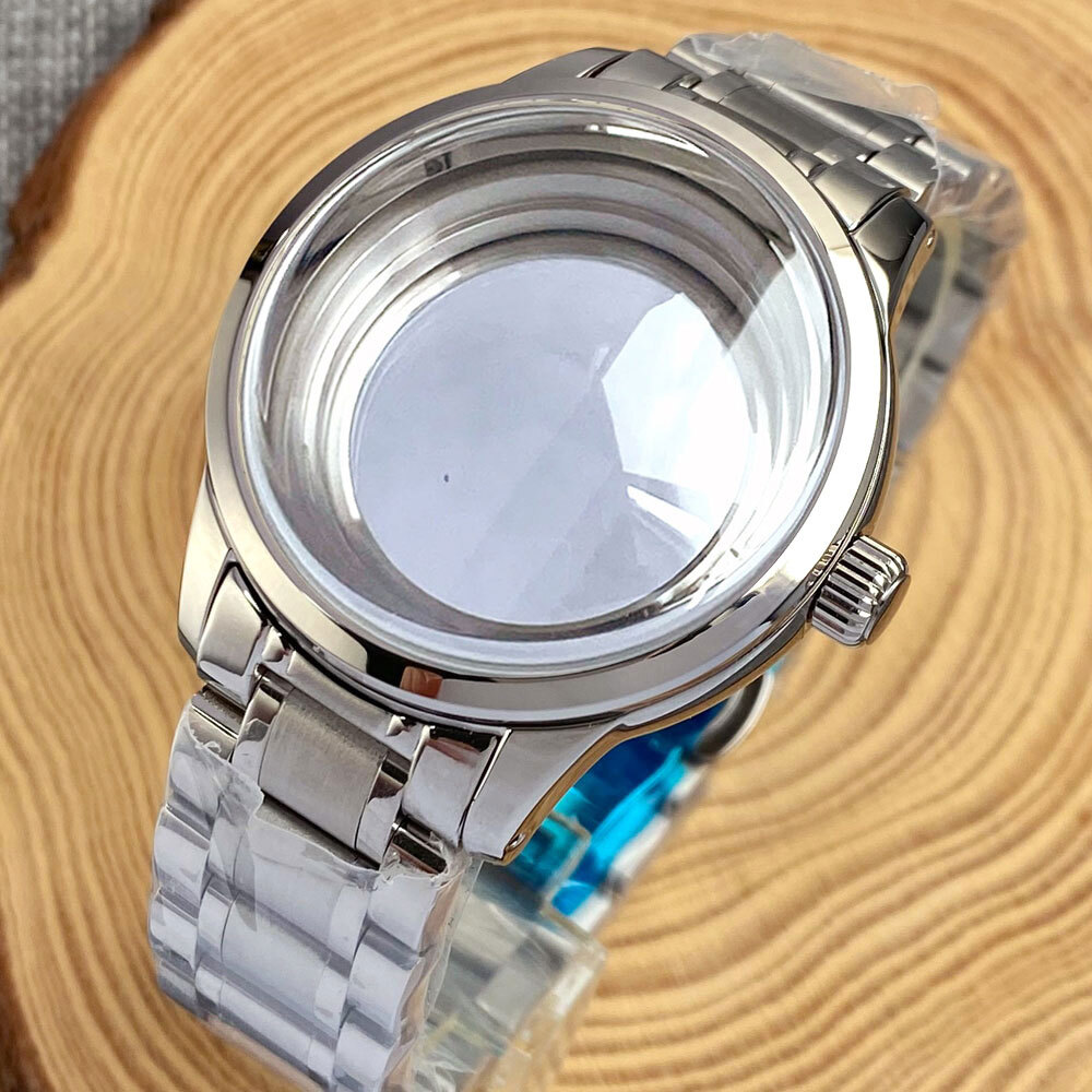 20ATM Sapphire Glass 40mm Men Watch Case Fit NH35A NH36A ETA2824 PT5000 Bracelet
