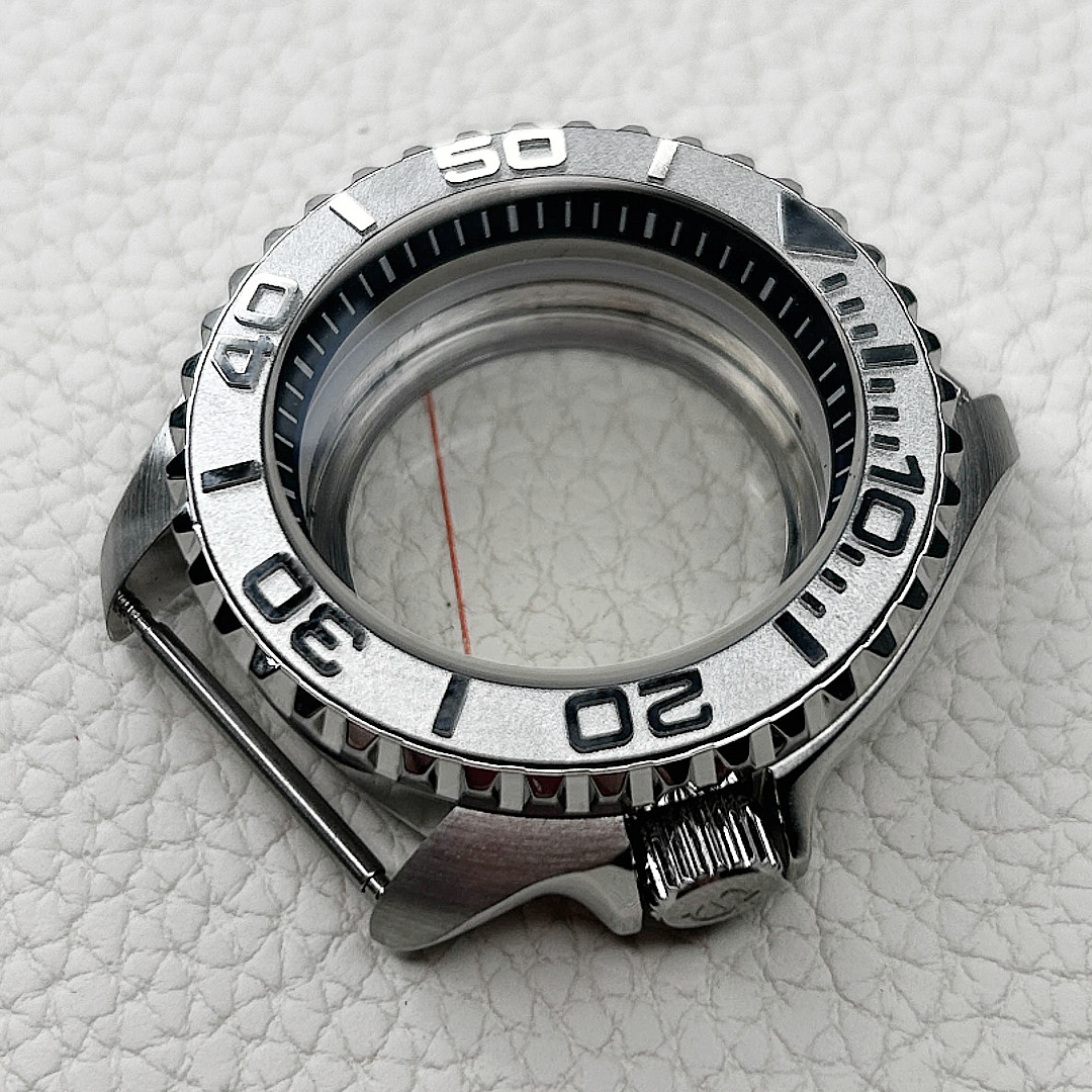 For NH35 NH36 4R36 4R15 SKX007 Movement Watch Case Sapphire Glass Grey Bezel Mod