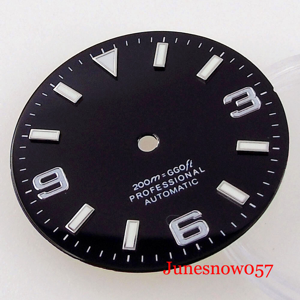 Bliger 29mm Sterile Sky Blue Watch Dial Blue Lumious Fit NH35A NH36A ETA2824 PT