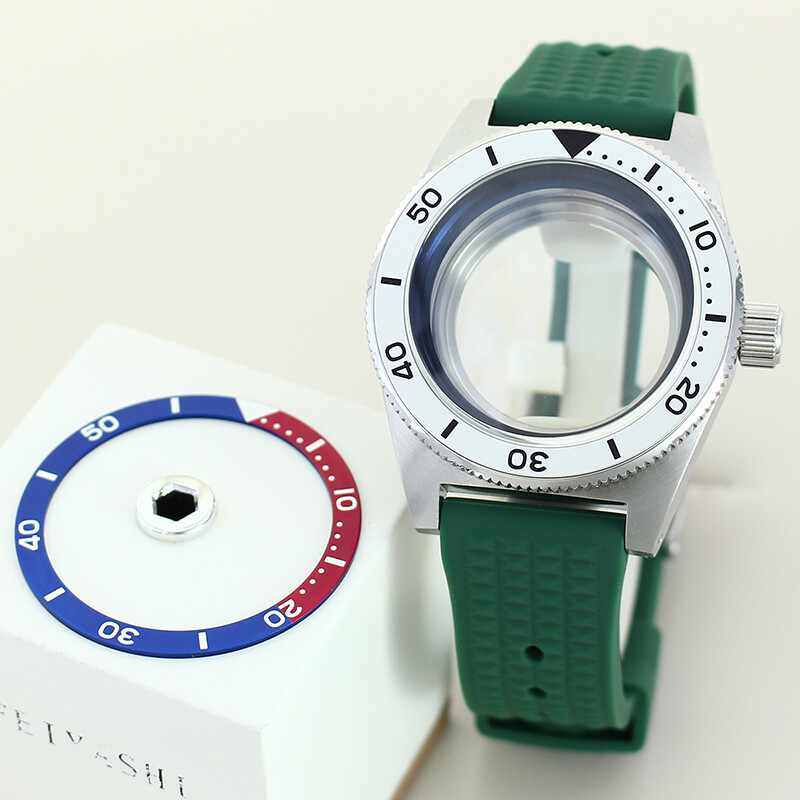 40mm Men Watch Case Modify Seiko 62mas Mod Rubber Strap For Seiko Nh35 NH34 NH36