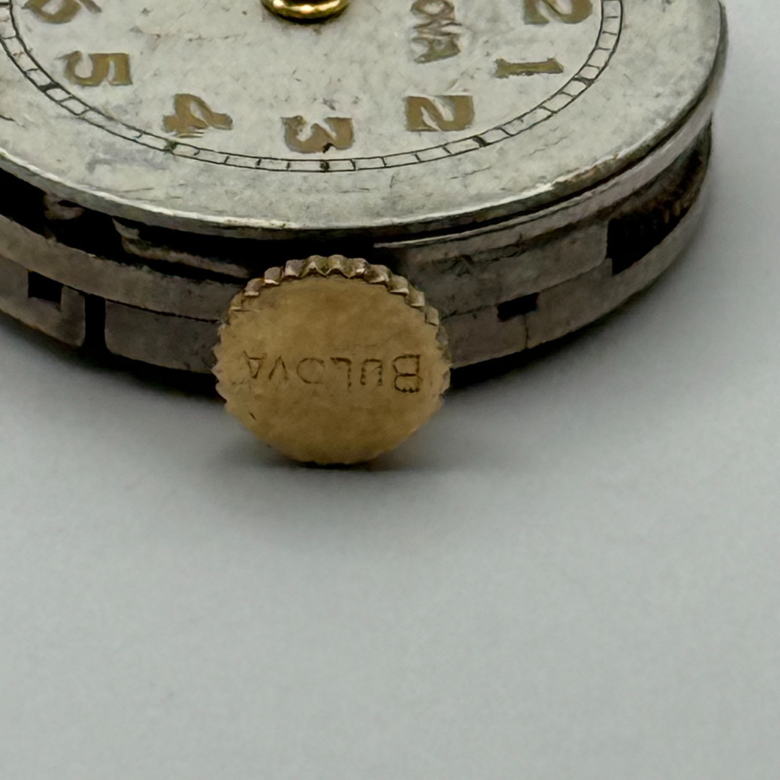 Bulova 7AM Watch Movement Running Swiss 17Jewels Manual Wind Parts Repair 17.1mm