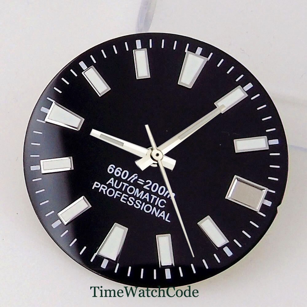 28.5mm Watch Face Sunburst Dial Hands for NH35 NH36 NH38 Movement Date Window