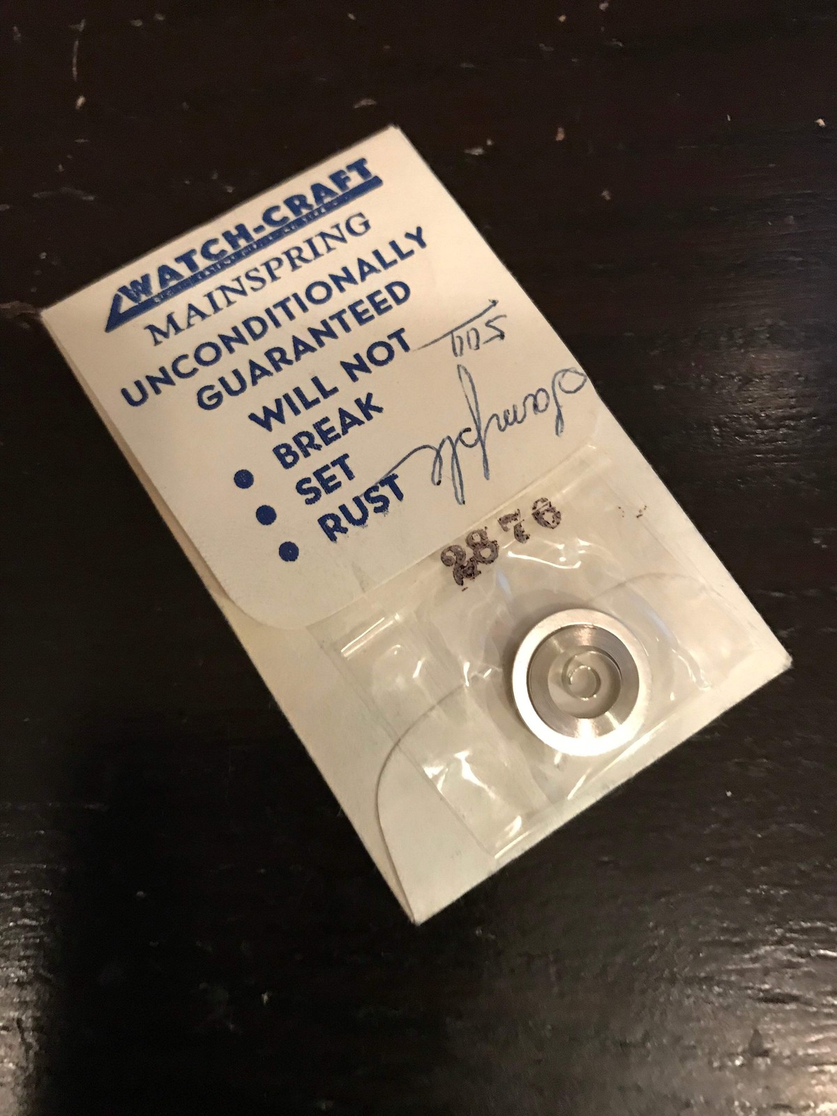 WATCH-CRAFT Mainspring 2876W for Omega caliber 30 & variants – Alloy