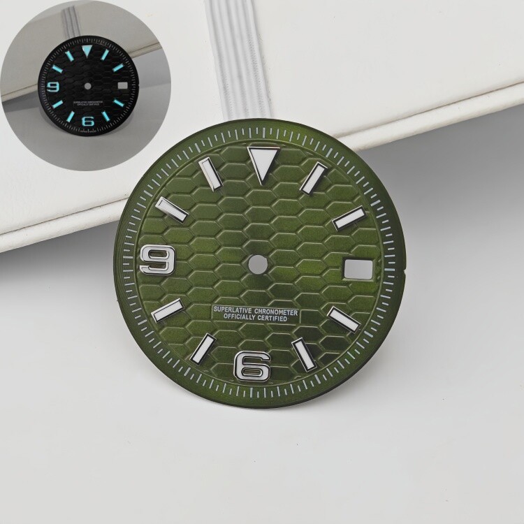 28.5mm 31mm Watch Dial blue Luminous fits NH35/NH36 movement Watch Parts