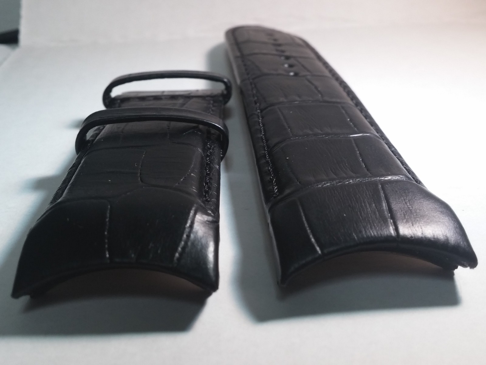 Genuine Tissot Band/Strap BLACK ALLIGATOR, 120×75 length, 24/22mm Damage