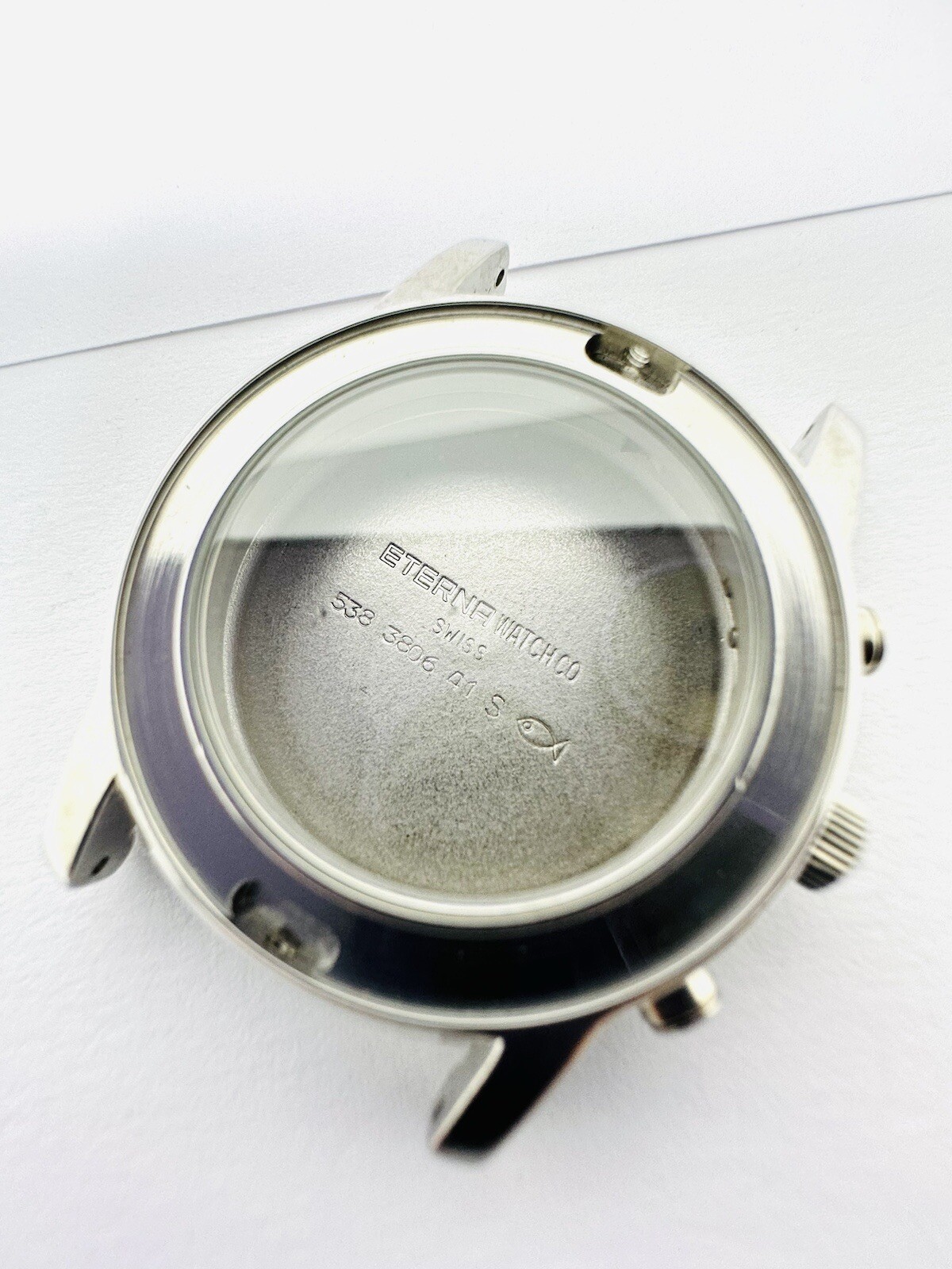 Eterna Galaxis Chronograph 33mm Case 538 3806 41 SS 3806.41 Without Bezel NOS