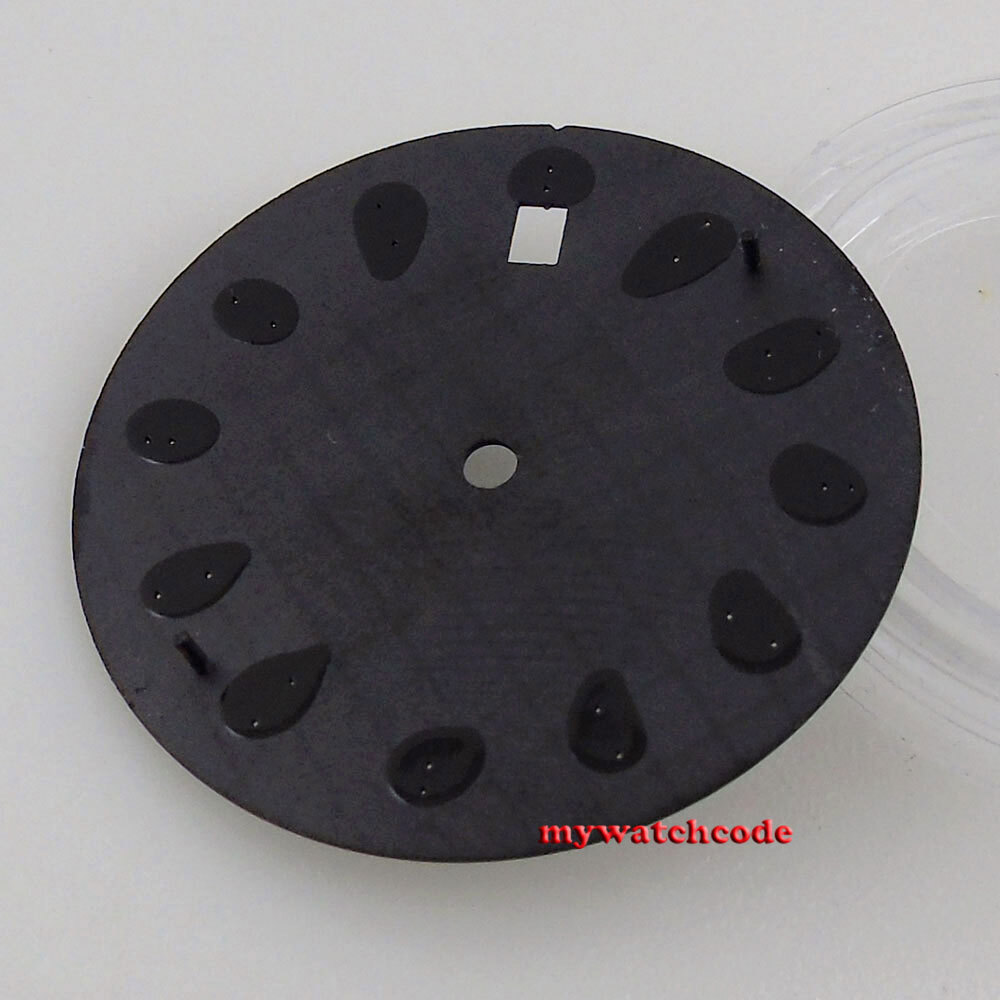 32mm Black Dial Luminous Mark Fit Vintage Japan NH35 NH36 Movement Watch