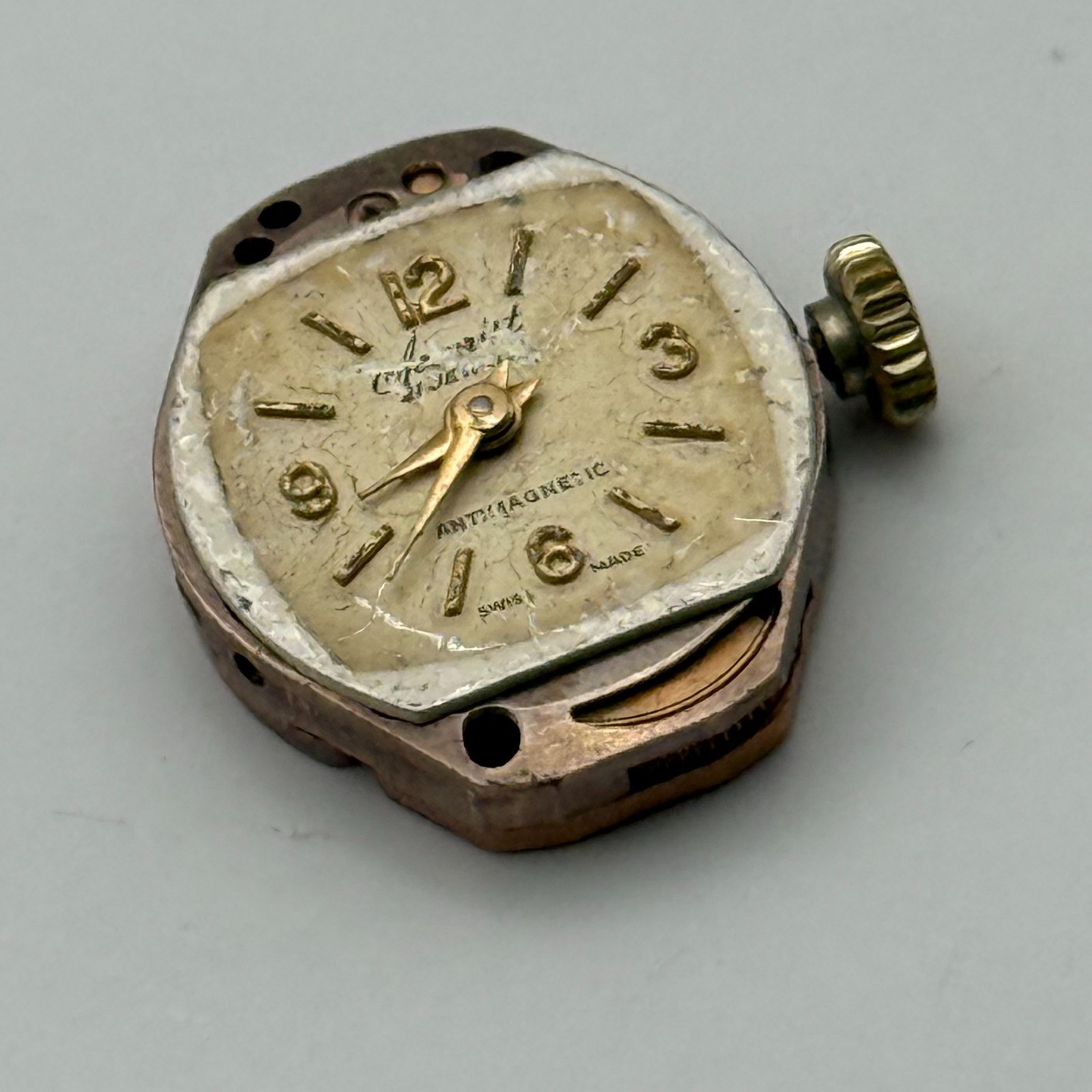 FHF 60 Watch Movement Accurist 21 Jewels Swiss Manual Wind Parts Repair 15.3mm