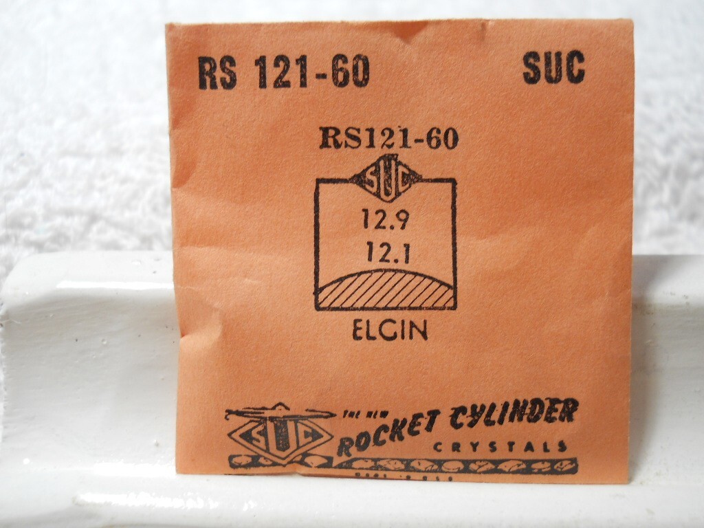 SUC RS121-60 Watch Crystal Fit Elgin 5025 5027 5312 – 12.9 x 12.1 mm Replacement