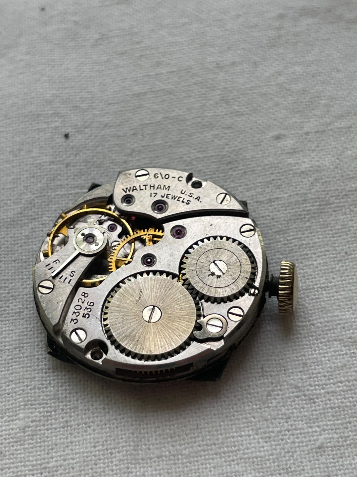 Waltham Premier – movement for mens watch AS IS good balance!, lot 1806