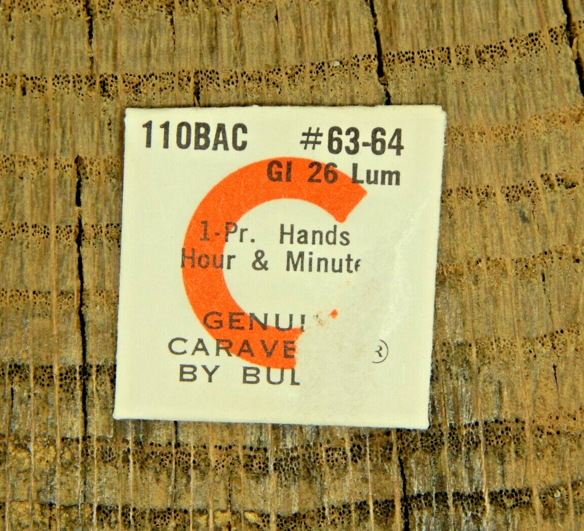 Genuine Caravelle 11OBAC GI 26 LUM Set of Hands Watch Part 63-64 NOS