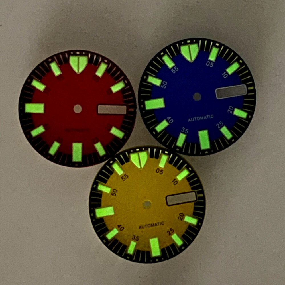 29mm Tandorio Blue Orange Red Yellow Dial Chapter ring Fit Japan NH36A movement