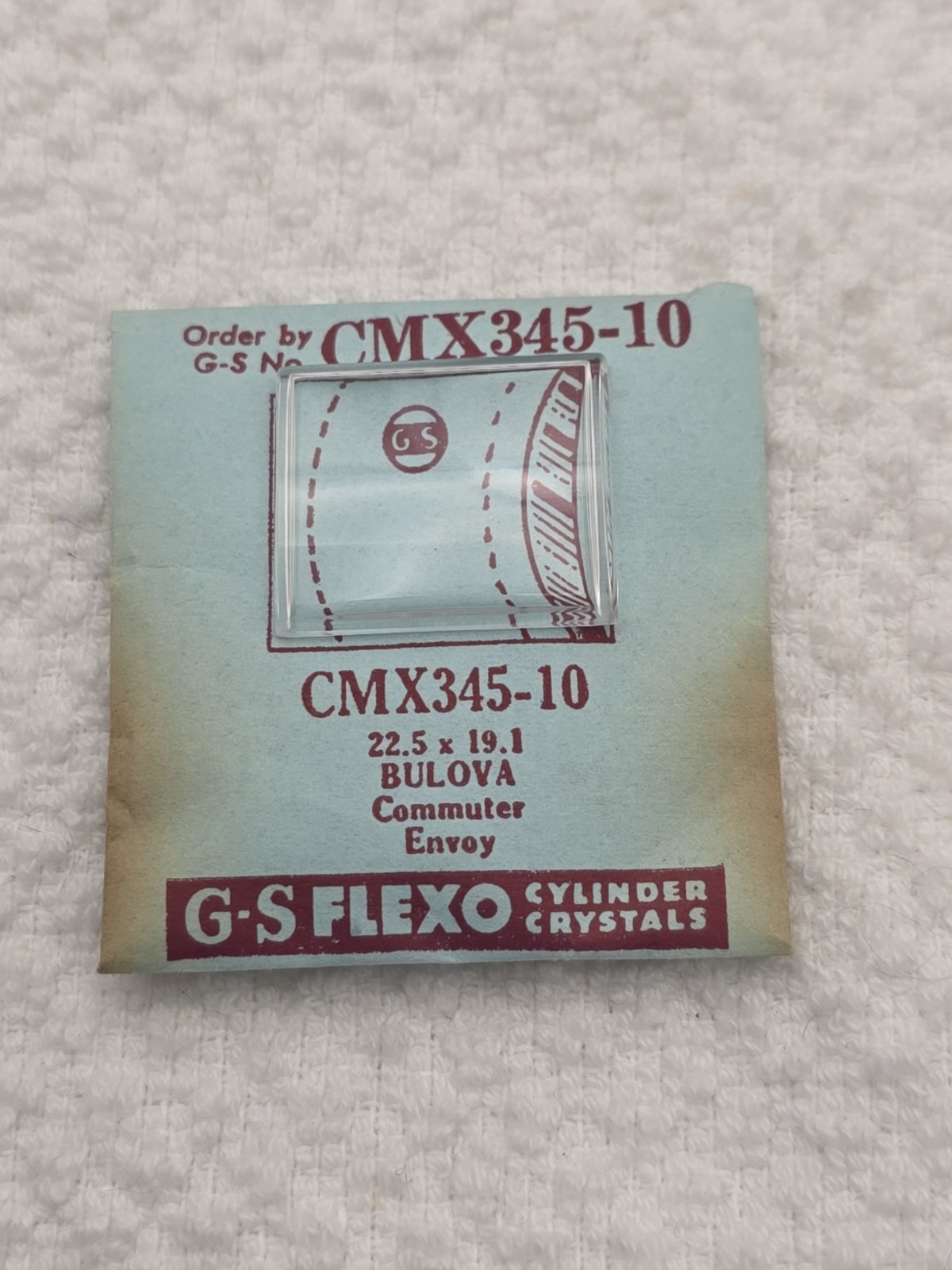 G-S Watch Crystal CMX345-10 Replacement For Bulova Commuter Envoy 22.5X19.1