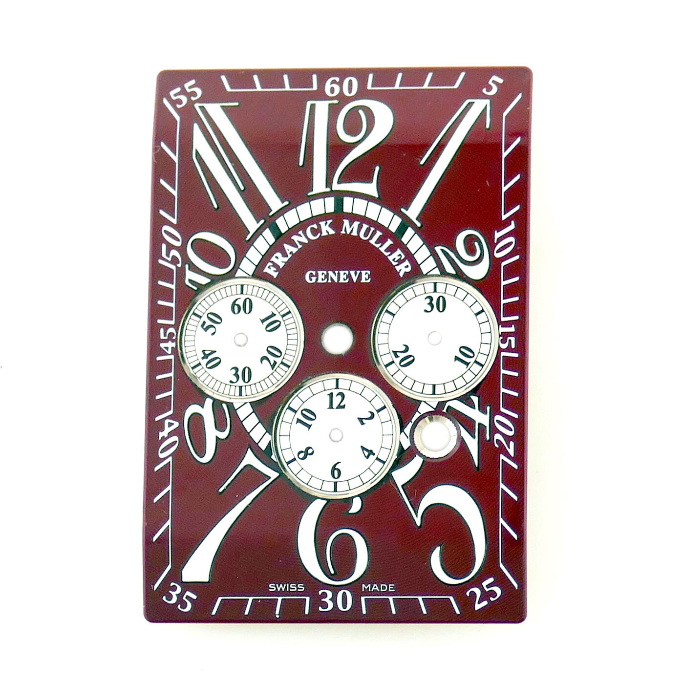 FRANCK MULLER GENEVE BURGUNDY RED MENS CHRONOGRAPH DIAL – BRAND NEW