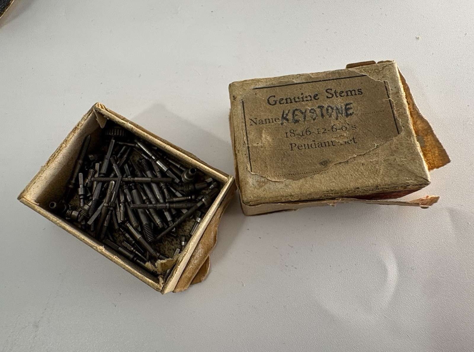 Vintage Lot Of Assorted Watch Brand Replacement Stems, Sleeves and 14k GF Crowns