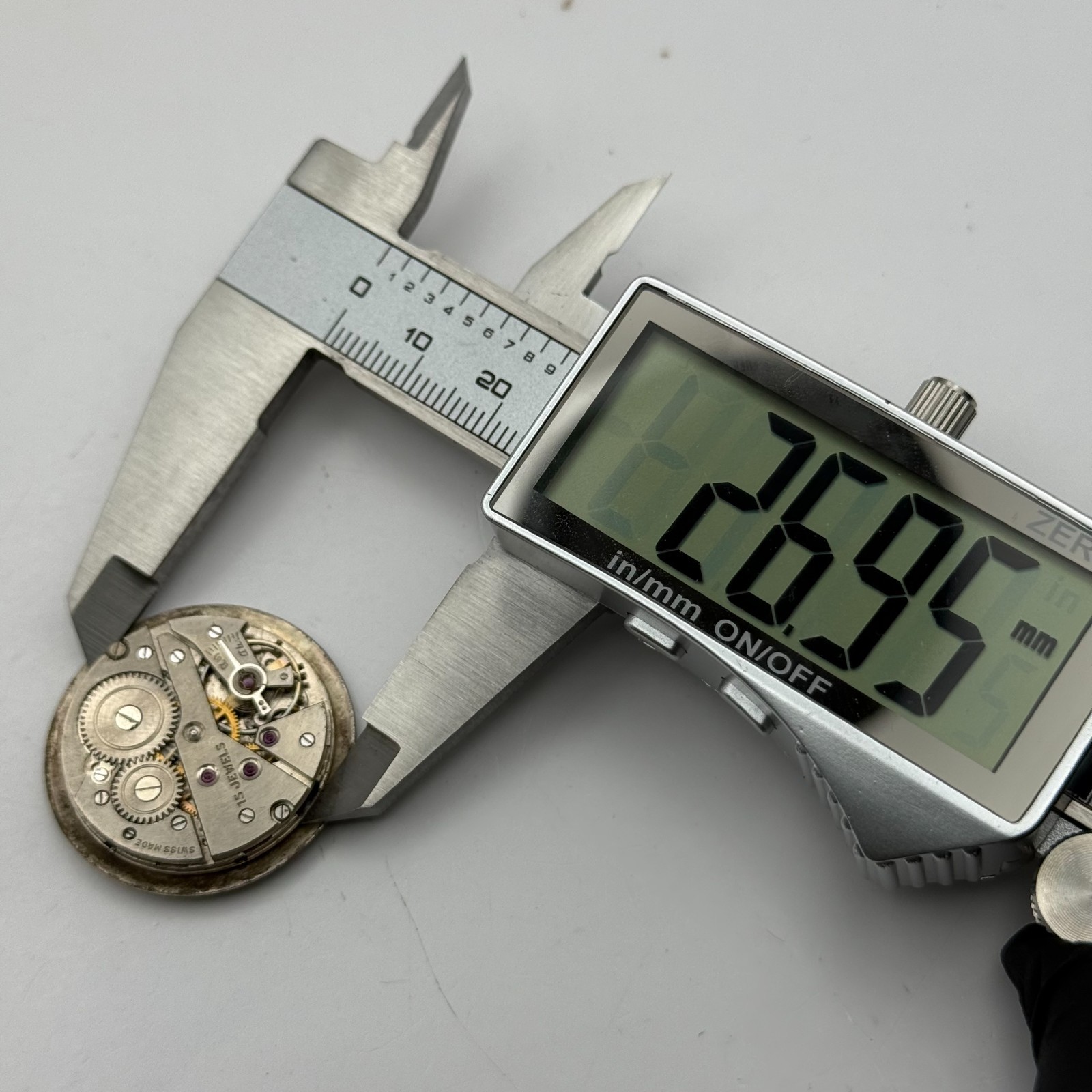 AS 1203 ? Watch Movement A. Schild 15 Jewels Swiss Manual Wind Parts Repair 27mm