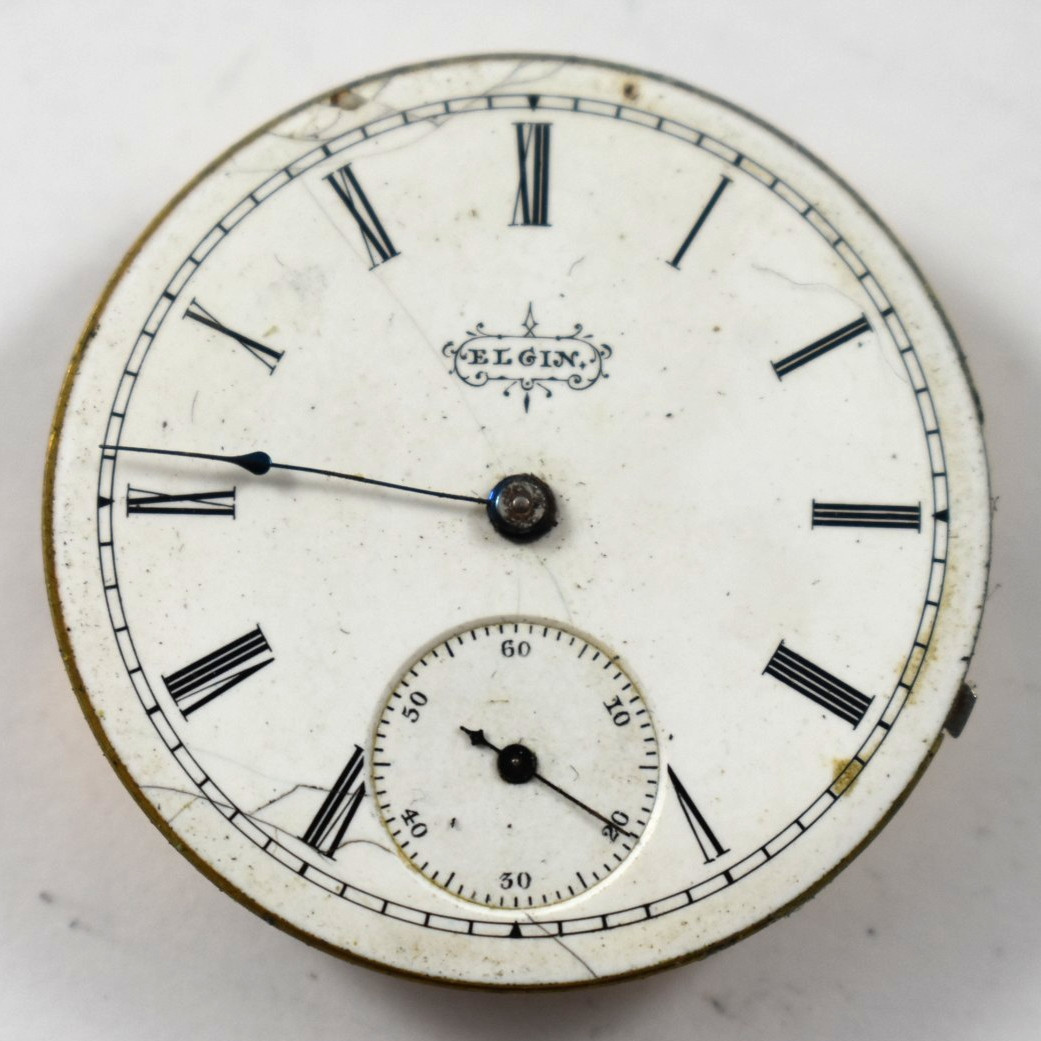Vintage Elgin Grade 118 6s 11J Hunting Pocket Watch Movement lot.wq