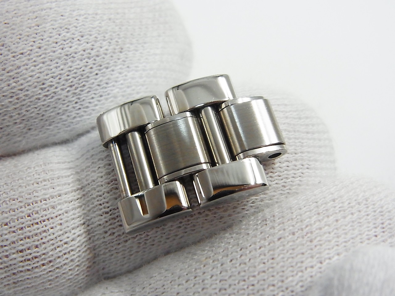 Cartier Must 21 Watch 14mm Genuine SS Link Band Bracelet Parts 2pcs set Mint
