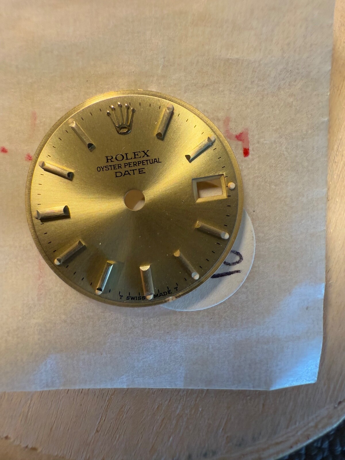ROLEX OYSTER PERPETUAL DATE DIAL WATCH PARTS 26MM 2035 2135 NEW OLD STOCK