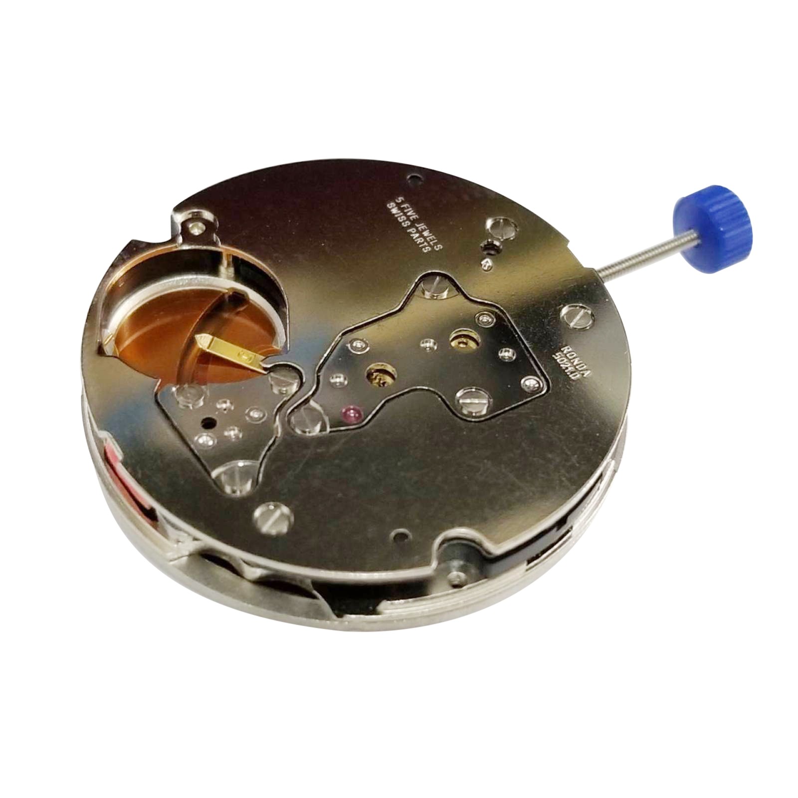 Quartz Watch Movement with Battery 5 Hands Single Calendar For RONDA 5021.D W