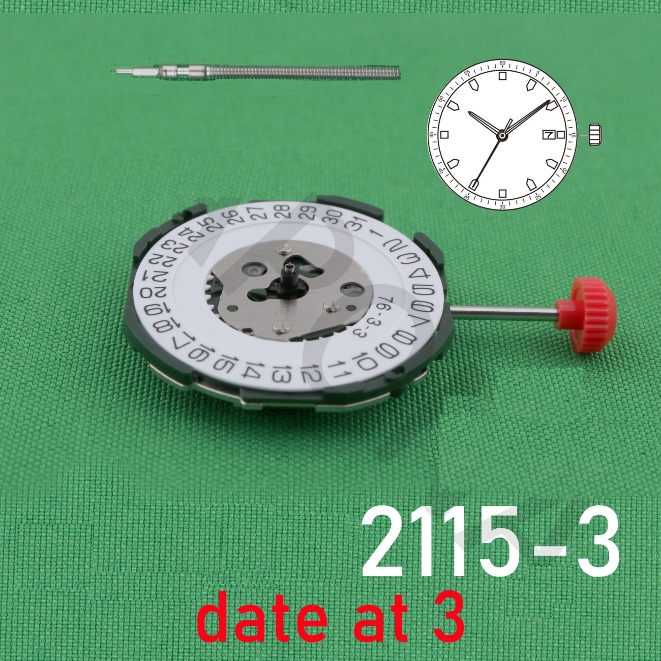 Watch Date Display Height 4.15mm Watch Repair Tool Kits For 2115 2115-3 Movement