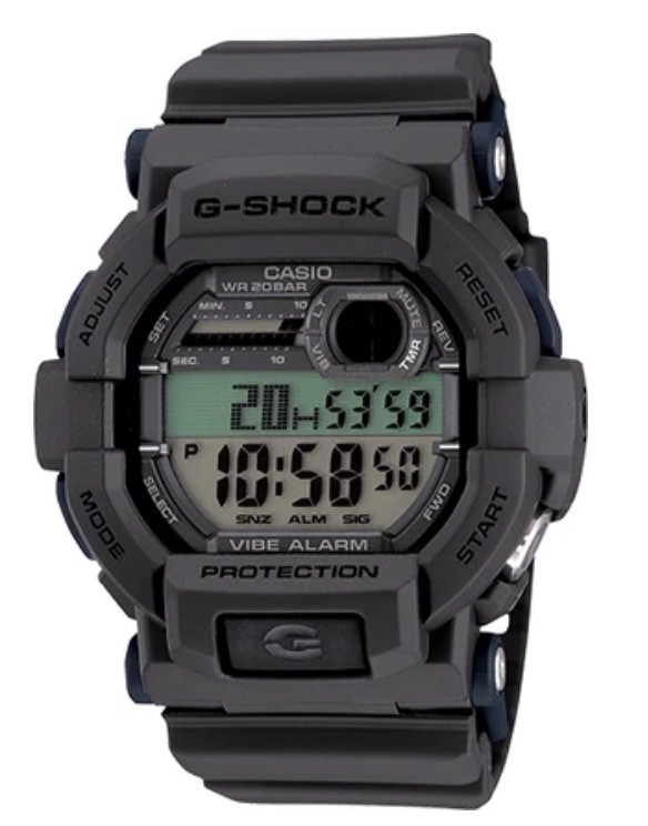 Genuine Casio G-Shock Gray Watch Band Rubber Strap GD-350-8 + Pins